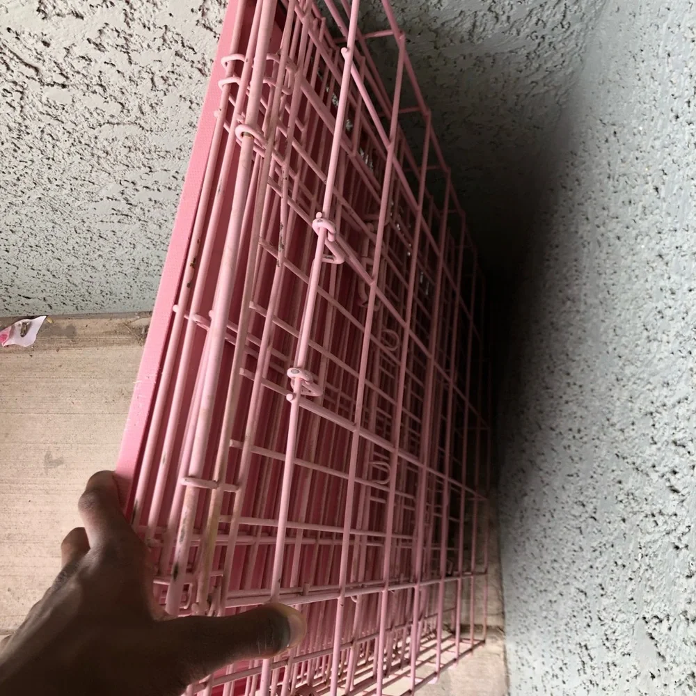Pink cage mostly clean barely used cam fit rabbit or small animals